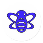 Bumblebee or Bumble Bee Honey Queen Wasp Blue stickers