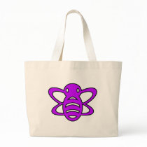 Bumblebee or Bumble Bee Honey Queen Wasp Purple Canvas Bag