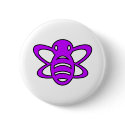 Bumblebee or Bumble Bee Honey Queen Wasp Purple buttons