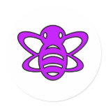 Bumblebee or Bumble Bee Honey Queen Wasp Purple stickers