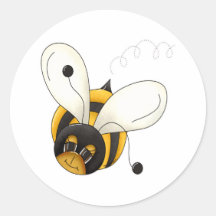 Bumblebee Round Stickers