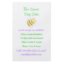 Bumblebee theme child care flyer