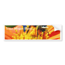 Bumblebees Flowers Macro Bumper Stickers