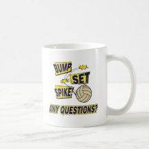 Bump Set Spike Volleyball Gift Mug