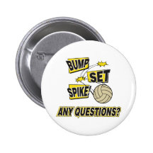 Bump Set Spike Volleyball Gift Pin