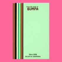 Bumpa - Stripes in brown, cream green stationery