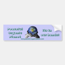 Bumper Sicker - Peaceful Organic Planet Bumper Stickers