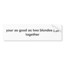 Bumper sticker