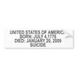 Bumper Sticker American Tombstone bumper stickers