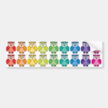 Bumper Sticker - Cute Rainbow Owl Pattern