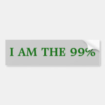Bumper sticker: I am the 99%