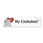 Bumper Sticker - I Love My Cockatoo! bumper stickers