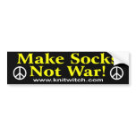 Bumper Sticker - Make socks not war bumper stickers