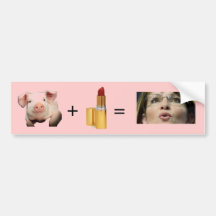 Bumper Sticker / Pig + Lip Stick = Sara Palin