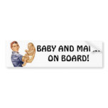 Bumper Sticker Rivet Gal.. BABY AND MAMA ON BOARD! bumper stickers