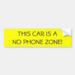 BUMPER STICKER - THIS CAR IS A NO PHONE ZONE!