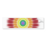 Bumper Sticker, Tie Dye Rainbow Peace Sign