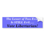 Bumper Sticker--vote Libertarian bumper stickers