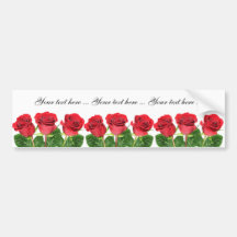 Bumper stickers with roses