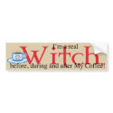 bumpersticker Coffee Witch