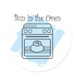 Bun in the Oven Round Stickers