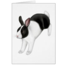 Bun on the Run Rabbit Greeting Card