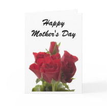 Bunch of red roses - Mother's Day card