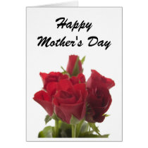 Bunch of red roses - Mother's Day card