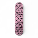 Bunch of Sad Faces (pink) (black bg) - Skateboard