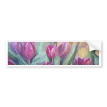 bunch of tulips bumper sticker