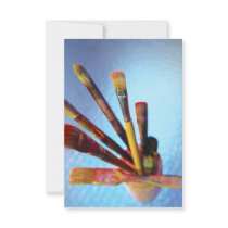 Bunch Of Used Paint Brushes