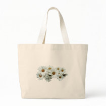 Bunch of White Daisies Canvas Bag