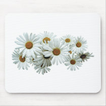 Bunch of White Daisies Mouse Mat