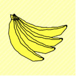 Bunch of Yellow Bananas. Photo Cutout