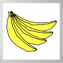 Bunch of Yellow Bananas. Print