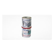Bundle of Singapore currency Customized Photo Card