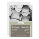 Bundles of Joy Twin Birth Announcement invitations