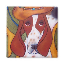 Bungalowart.com Desert Hound Magnet
