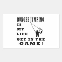 Bungee Jumping Is My Life Rectangle Sticker