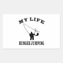 Bungee Jumping My Life Rectangle Sticker