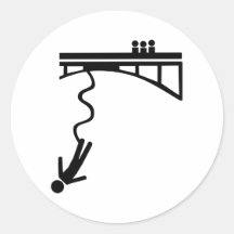 Bungee jumping sticker