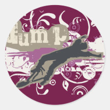 Bungee Jumping Tshirts and Gifts Round Stickers