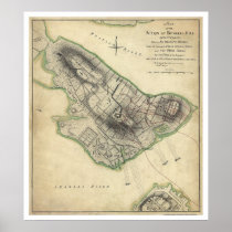 Bunker Hill War Map - 1775 Posters