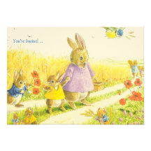 Bunnies Easter Party Invitation
