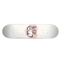 bunnies in pink heart skate decks