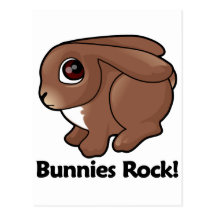Bunnies Rock! Postcard
