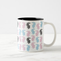 Bunnies W/Coffee Mugs