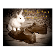 Bunny and Shoes Father's Day Postcard