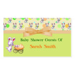 Bunny Babies,Creamy Colours Baby Shower Business Card Templates