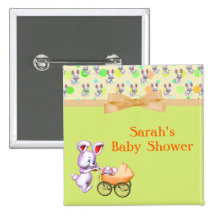 Bunny Babies,Creamy Colours Baby Shower Pin